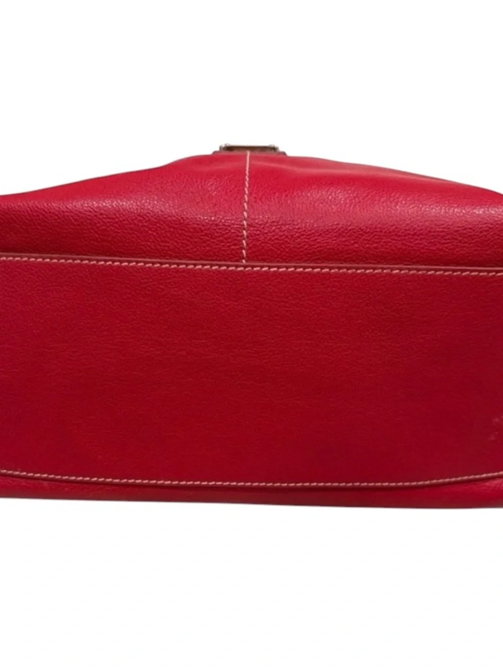 Dooney & Bourke Dillan Red Leather Shoulder Hobo Bag with Gold Hardware